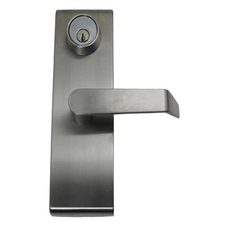Lockey Usa Lever Handle Clutch Exit Trim, Schlage Keyway, Stainless Steel,  PBLHCL